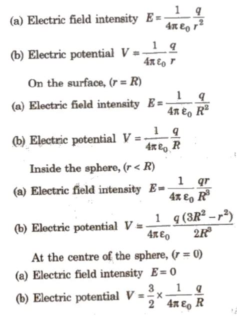 electrostatic field charge chart